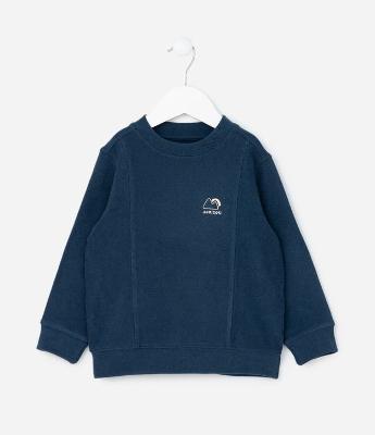 Blusão Infantil com Frisos e Bordado - Tam 1 a 5 Anos