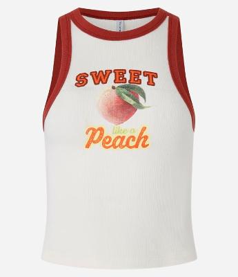 Regata em Algodão com Estampa Sweet Like a Peach