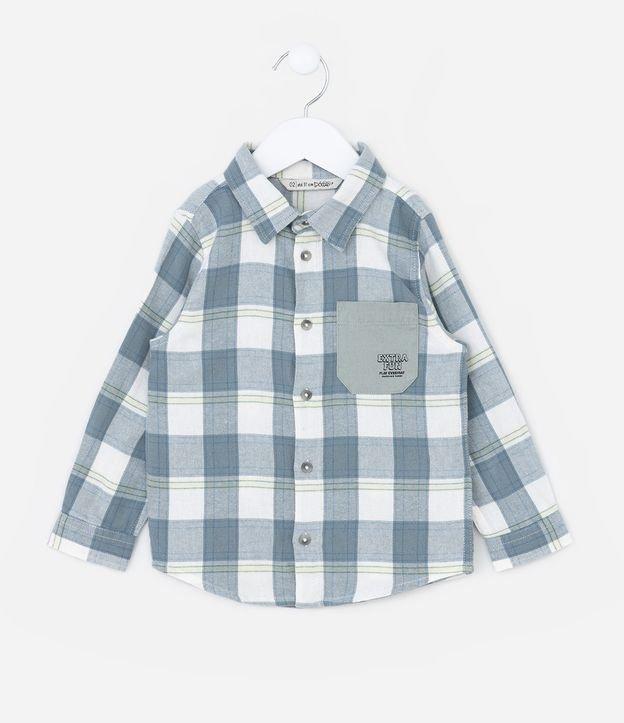 Camisa Infantil em Flanela com Estampa Xadrez - Tam 1 a 5 Anos - 1