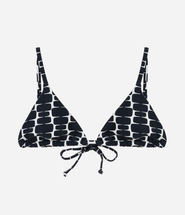 Biquíni Top Cortininha em Microfibra com Estampa Geométrica - 1