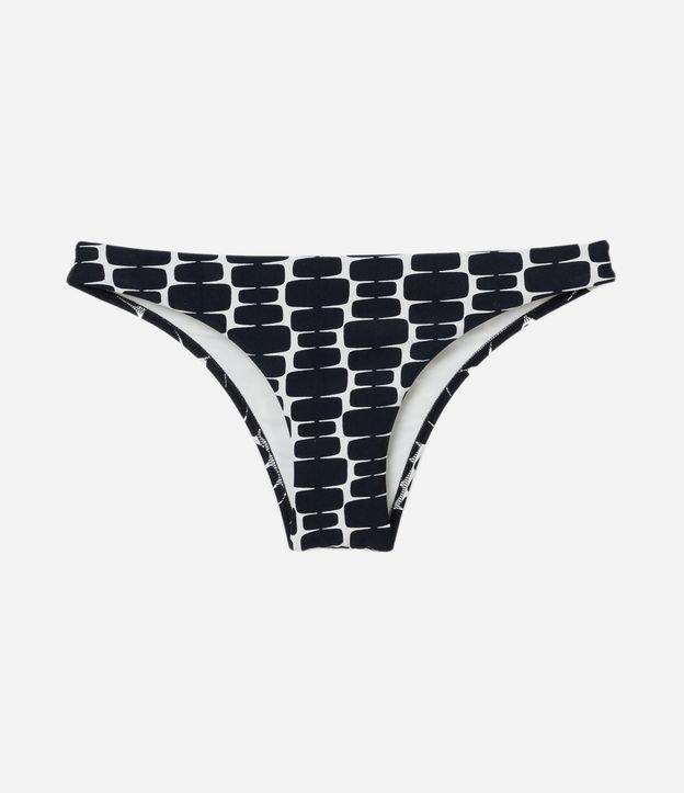 Biquíni Calcinha Básica em Microfibra com Estampa Geométrica - 1