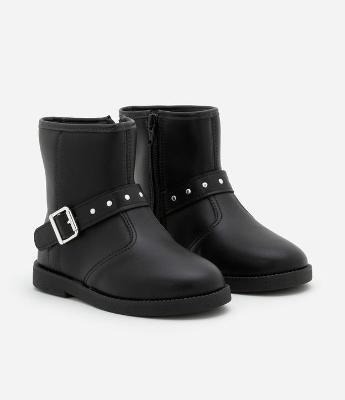 Bota Infantil em PU com Tira e Fivela - Tam 20 ao 25