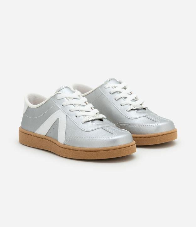 Tênis Infantil em Pu com Recortes e Sola Contrastante - Tam 26 ao 36 - 1