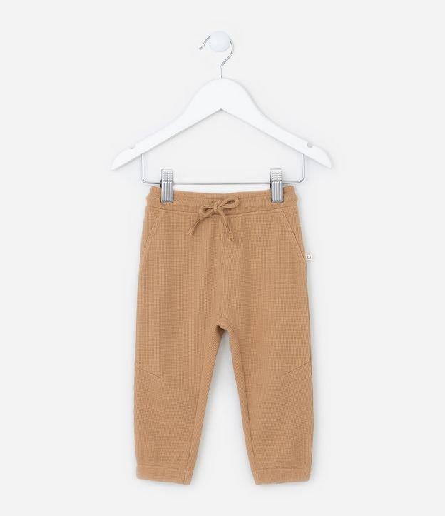 Calça Jogger Infantil Texturizada - Tam 0 a 18 meses - 1