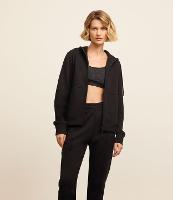 Jaqueta Esportiva em Mix de Tecidos com Capuz e Bolsos - 1