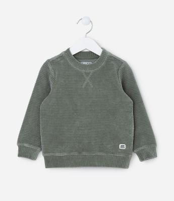 Blusão Infantil em Veludo Canelado - Tam 1 a 5 Anos