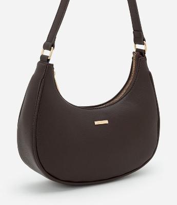 Bolsa Baguete Pequena e Estruturada com Alça de Mão