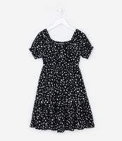 Vestido Infantil em Viscose com Estampa Floral - Tam 5 a 14 Anos - 1