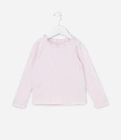 Blusa Infantil com Textura e Babado na Gola - Tam 1 a 5 Anos - 1