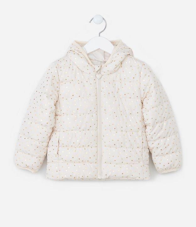 Jaqueta Puffer Infantil com Poá Metalizado - Tam 1 a 5 Anos - 1