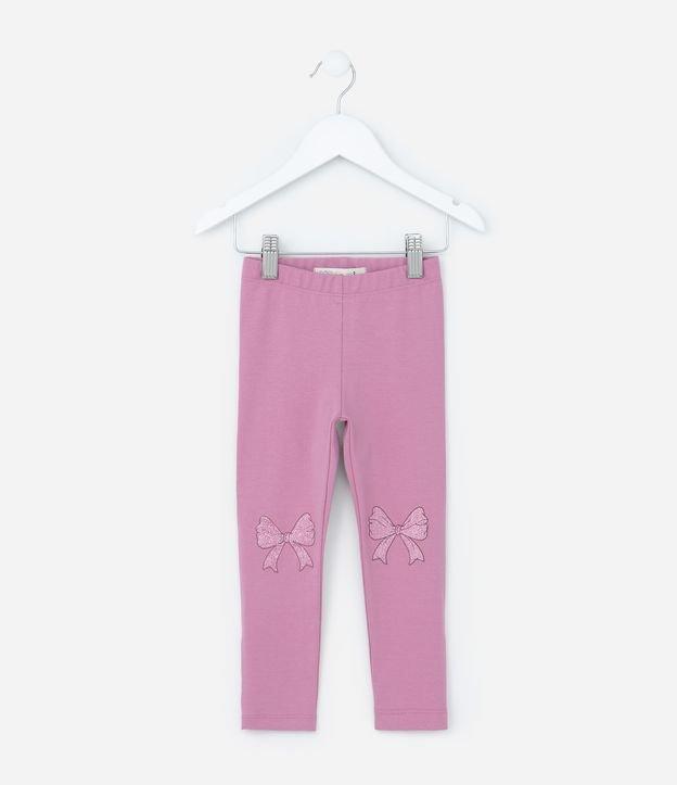 Calça Infantil com Lacinho Brilhoso - Tam 1 a 5/6 Anos - 1