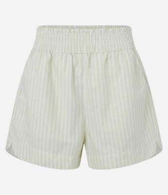 Short Runner em Sarja com Listra e Cós Elástico