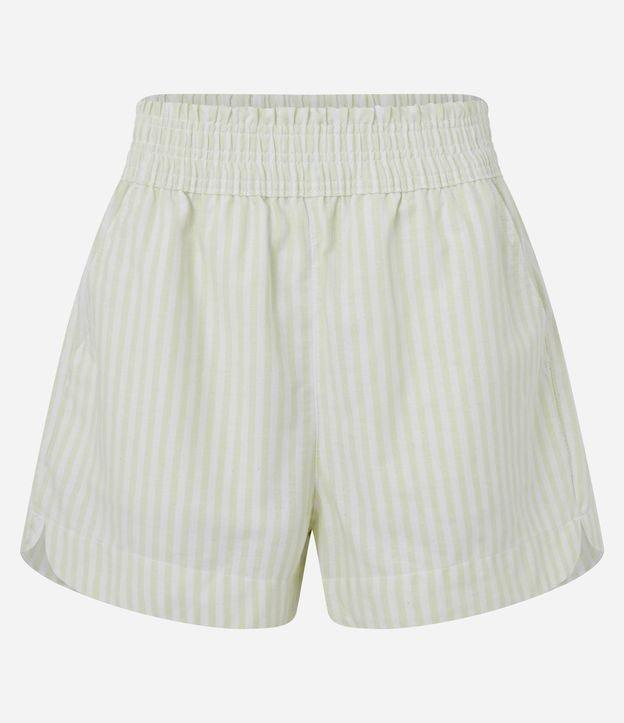 Short Runner em Sarja com Listra e Cós Elástico - 1