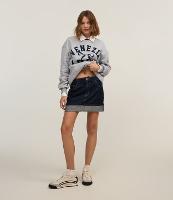 Saia Curta em Jeans com Barra Dobrada e Cintura Alta - 2