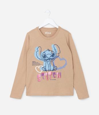 Camiseta Infantil com Estampa do Stitch - Tam 5 a 14 Anos