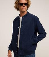 Jaqueta Bomber em Veludo Cotelê com Botões Forrados - 2