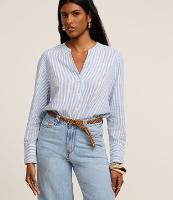 Camisa em Viscolinho Listrada de Fios Tintos - 2