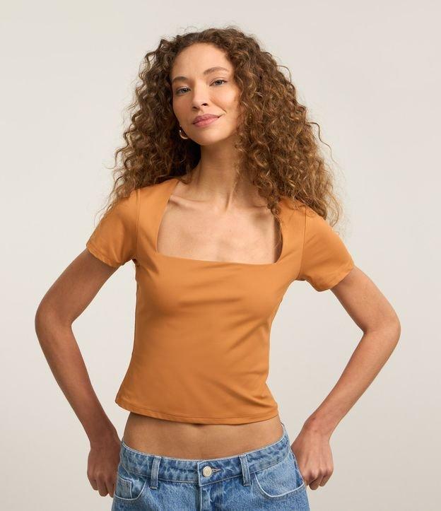 Blusa em Microfibra com Decote Quadrado - 2