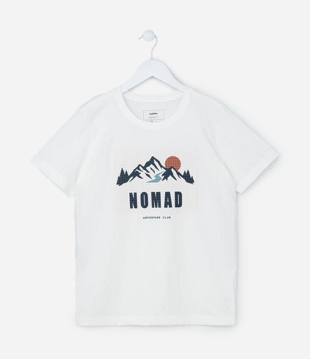Camiseta Regular Infantil com Estampa de Montanha - Tam 5 a 14 Anos - 1