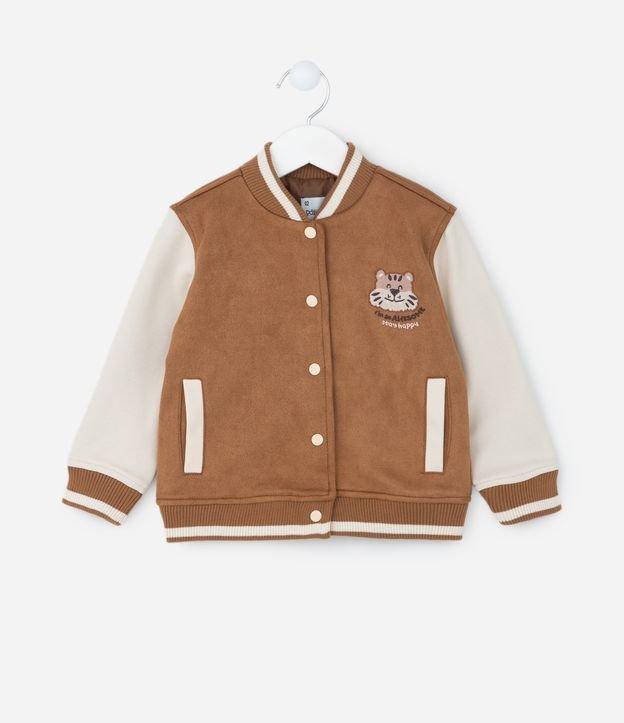 Jaqueta Bomber Infantil com Bordado Tigre - Tam 1 a 5 Anos - 1