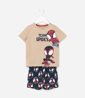Pijama Curto Intanril com Estampa do Homem Aranha - Tam 2 a 6 anos - 1