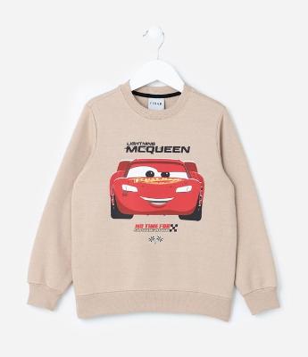 Casaco Infantil com Estampa do McQueen de Carros - Tam 2 a 8 Anos
