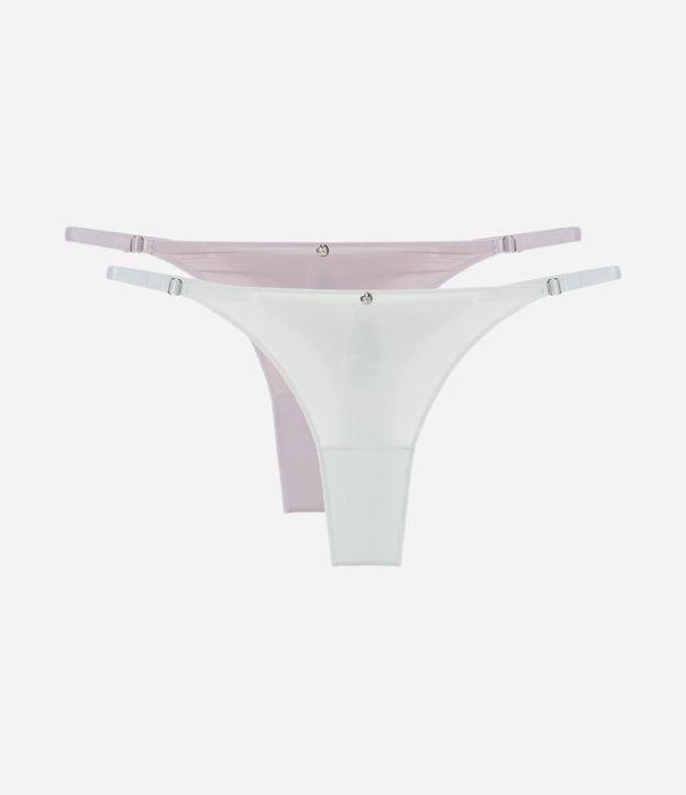 Kit 02 Calcinhas String Fio Duplo em Microfibra - 1