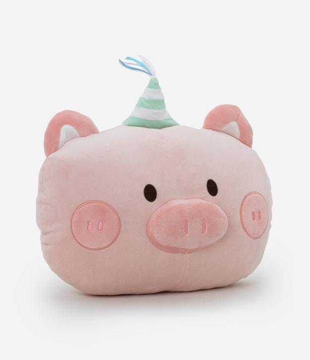 Almofada de Porquinho com Chapéu de Aniversário - 1
