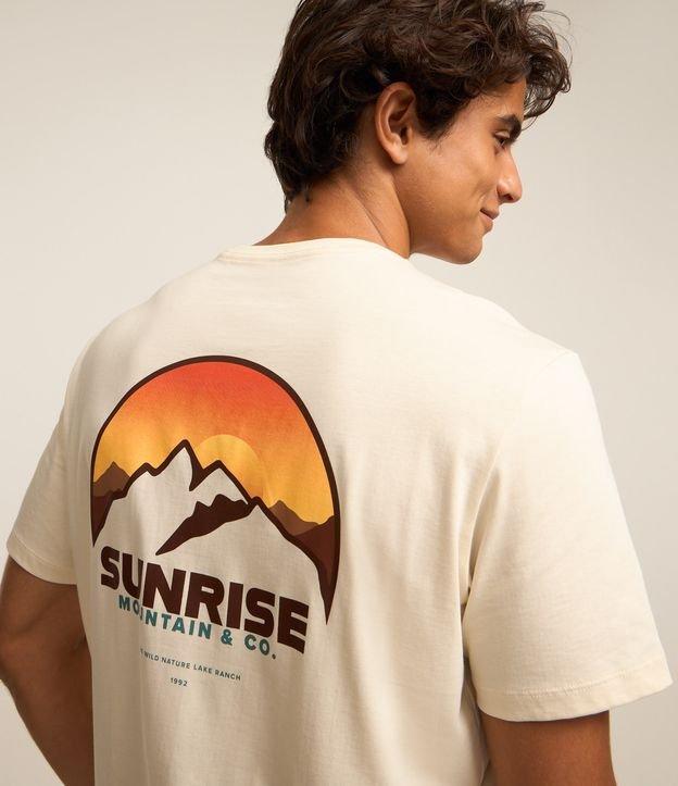 Camiseta Comfort em Algodão com Estampa de Pôr do Sol - 1