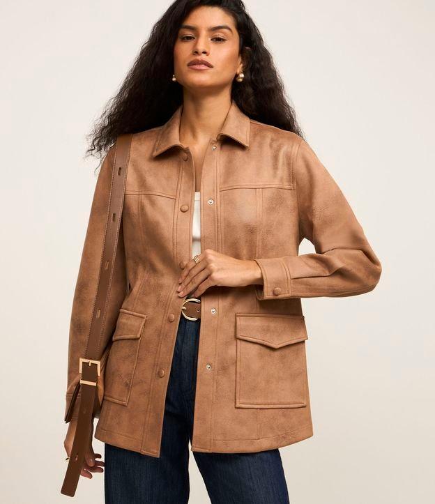 Jaqueta com Bolsos Frontais e Elástico nas Costas - 2