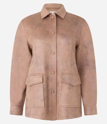 Jaqueta com Bolsos Frontais e Elástico nas Costas