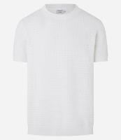 Camiseta Regular em Algodão com Textura em Furinhos - 1