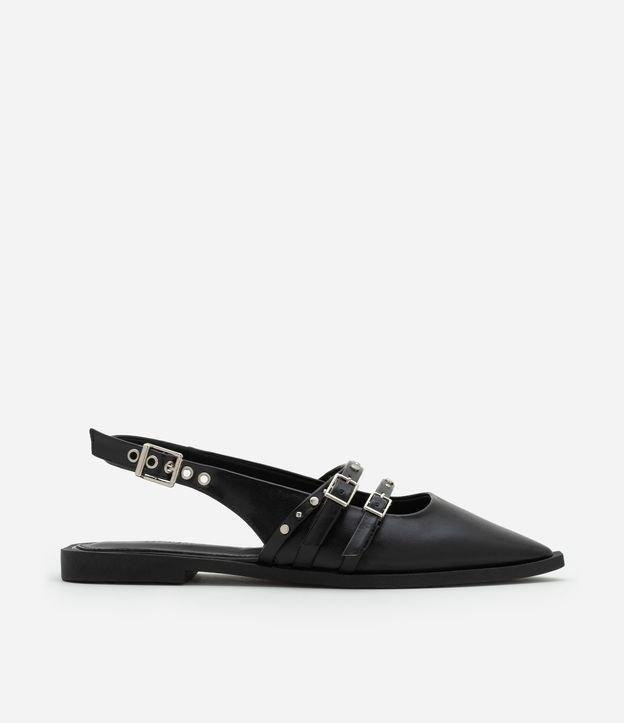 Sapatilha Slingback Tiras com Aviamentos - 1