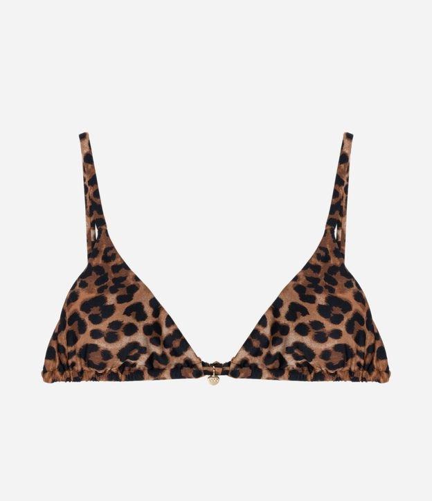 Biquíni Top Cortininha em Microfibra com Estampa Animal Print - 1