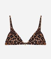 Biquíni Top Cortininha em Microfibra com Estampa Animal Print - 1