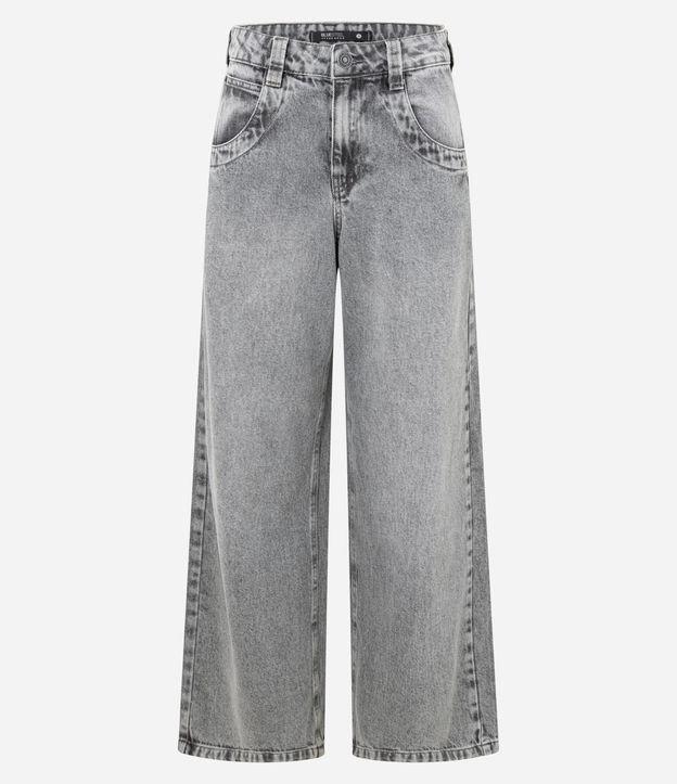Calça Loose em Jeans Dirty com Cintura Baixa - 1