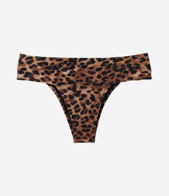 Biquíni Calcinha Pala Larga em Microfibra com Estampa Animal Print