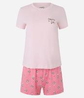 Pijama Short Doll Manga Curta com Estampa de Sapo - 1
