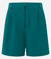 Short Cintura Alta Alfaiatado com Pregas e Fivelas - 1