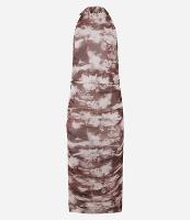 Vestido Midi em Tule Frente Única Drapeado - 1