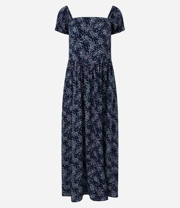 Vestido Midi em Viscose com Lastex e Estampa Floral Liberty - 1