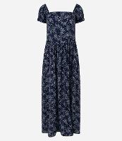 Vestido Midi em Viscose com Lastex e Estampa Floral Liberty - 1