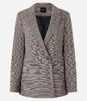 Blazer Regular Alongado em Alfaiataria Xadrez - 1