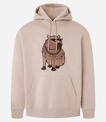 Casaco Comfort em Moletom com Estampa Capivara de Óculos