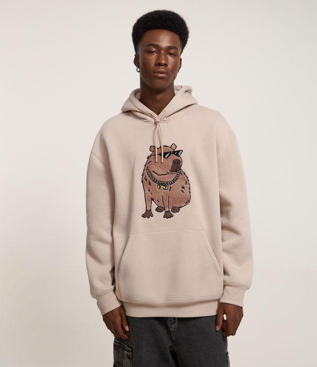 Casaco Comfort em Moletom com Estampa Capivara de Óculos - 2