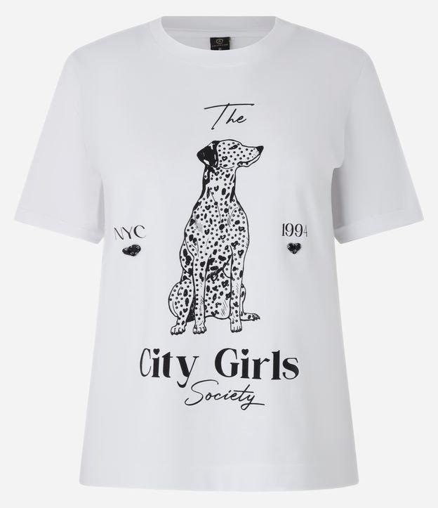 Blusa T-Shirt em Algodão com Estampa Dálmata - 1