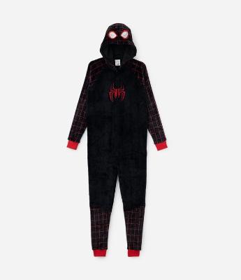 Pijama Jumper Infantil em Fleece Estampa Homem Aranha - Tam 3 a 12 anos