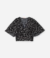 Blusa em Crepe Floral Liberty com Lastex Curve & Plus Size - 1