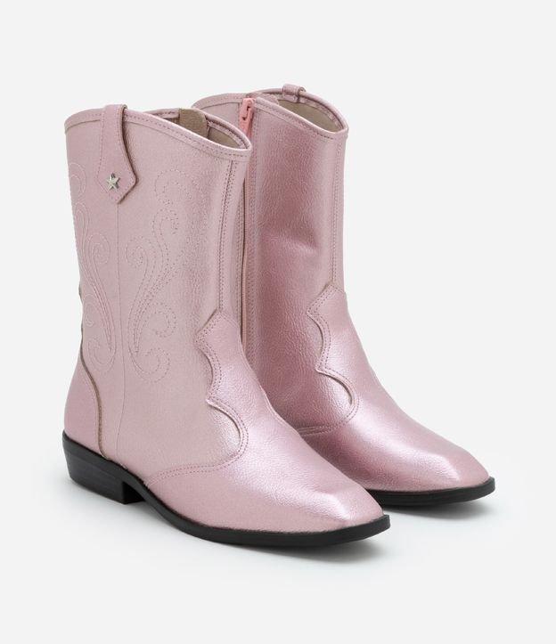 Bota Western Infantil com Recortes e Detalhe de Pespontos - Tam  26 a 36 - 1