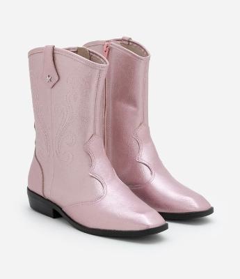 Bota Western Infantil com Recortes e Detalhe de Pespontos - Tam  26 a 36